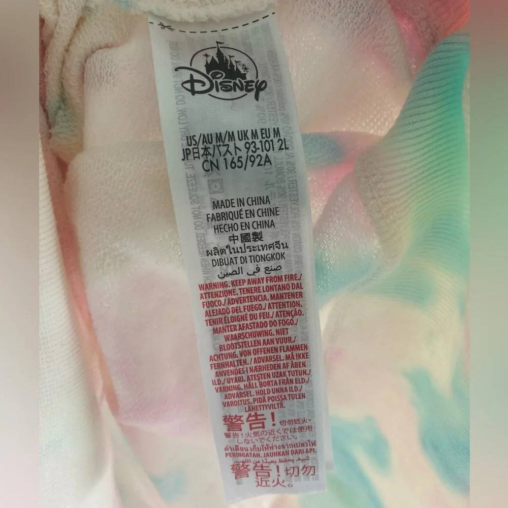 NWOT Walt Disney World Tie Dye Lounge Sweatshirt Pullover Sz Medium - Picture 7 of 8